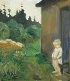 Bernhard Folkestad, Sommeraften, 1916, Olje på lerret