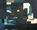 Komposisjon by Jakob Weidemann, 1949, Olje på lerret, sold Jun 2002