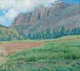 Per Gjemre, Sommer Espedalen, 1919, Olje på lerret