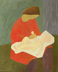 Kåre Martinsen, Mor og barn, 1944, Olje på plate