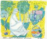 Kai Fjell, Høst, Serigrafi med håndkolorering, lysmål