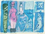 Vårkveld by Kai Fjell, Serigrafi, lysmål, sold Jun 2002