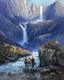 Rolf Groven, En befaring, 1988, Olje på lerret