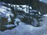 Tore Juell, Vinterlandskap, Olje på lerret