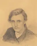 Carl Sundt-Hansen, Selvportrett, 1863, Blyant på papir, lysmål