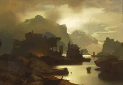 Erik Bodom, Måneskinn, 1869, Olje på lerret
