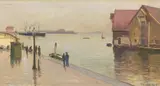Per Gjemre, Østre havn, 1911, Olje på lerret