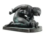 Stephan Sinding, Fanget mor, 1885, Bronse