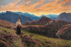 Hans Dahl, Gryende dag, Olje på lerret