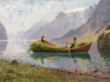 Hans Dahl, Fjordlandskap med robåt, innhøsting