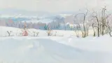 Gustav Wentzel, Disig vintersol, Olje på lerret