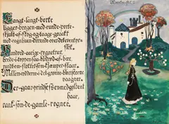 Nikolai Astrup, Eventyr-Stil I, Akvarell på middels tynt, gulhvitt papir