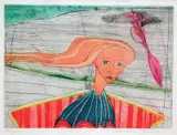 Ulf Valde Jensen, Komposisjon med figurer, Radering