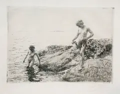 Anders Zorn, De ytterste skjærene, 1913, Radering, lysmål