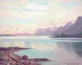 Conrad Selmyhr, Fjordlandskap, Olje på lerret