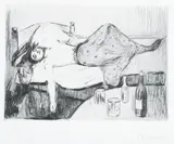 Edvard Munch, Dagen derpå, Radering i svart på beige tykt papir
