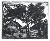 Edvard Munch, Epletreet, Tresnitt i svart på tynt gulhvitt papir
