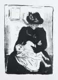 Edvard Munch, Arv, Litografi i svart på middels tynt gulhvitt papir