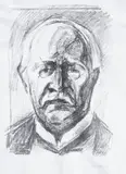 Edvard Munch, Statsminister Otto Blehr, Litografi i svart på tynt gulhvitt papir