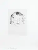 Edvard Munch, Herbert Esches datter, Radering i svart på middels tynt gulhvitt papir