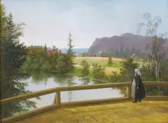 Johannes Flintoe, Fra Eggedal, Gouache, lysmål