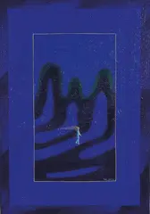 Morten Juvet, Sommerens blå akvarium, 1987, Olje på lerret