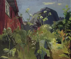 Erling Merton, Blomstereng, 1942, Olje på lerret