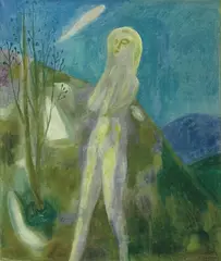 Arne Ekeland, Kvinne i landskap, Olje på lerret