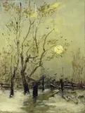 Frits Thaulow, Kvinne med risknippe i vinterlandskap