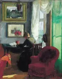 Kitty Lange Kielland, Interiør med rød stol