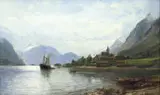 Anders Askevold, Sæbø i Sundfjord, 1892, Olje på lerret