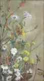 Valborg Olsen Dubois, Blomsterstudie, 1887, Pastell på lerret