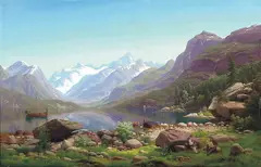 Georg Saal, Norsk landskap, 1855, Olje på lerret