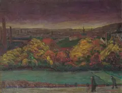 Anders Svarstad, Høstaften, Olje på lerret