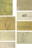 Halfdan Egedius, Fra Olav den Helliges saga, Blyant på papir