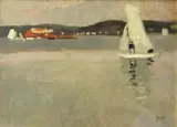 Frits Thaulow, Seilbåt ved kysten
