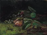 Frants Diderik Bøe, Roser og liljekonvall, 1889, Olje på plate