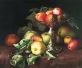 Frants Diderik Bøe, Epler, 1866, Olje på lerret