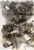 Jonier Marin, Marcel Duchamp, 1988, Acuarela y tinta sobre papel
