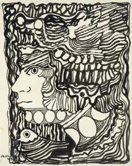 Sin título , [1968] by René Portocarrero, Tinta sobre papel, sold May 2026