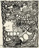 René Portocarrero, Sin título , [1968], Tinta sobre papel