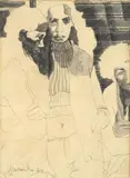 Oscar Jaramillo, Sin título, 1974, Grafito sobre papel
