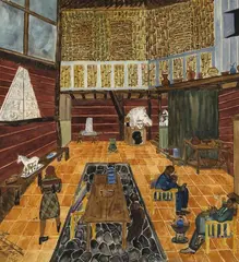 Sin título by Emma Reyes, 1946, Témpera sobre papel, sold Nov 2025