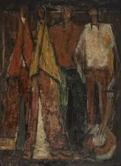 Armando Villegas, Músicos, década de 1950, Mixta de óleo sobre madera