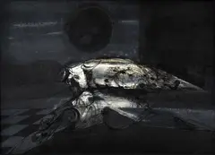 Sin título [El final de un mito] by David Manzur, 1973, Mixta sobre papel, sold Nov 2025
