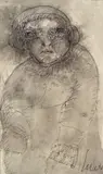 Jose Luis Cuevas, Sin título, Tinta sobre papel