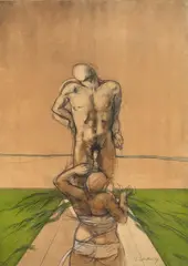 Luis Caballero, Sin título, 1972, Mixta sobre papel. Carboncillo y pastel