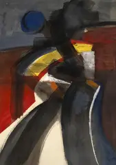 Jorge Riveros, Sin título, Mixta sobre papel