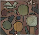 Rodrigo Trujillo, [Paisaje], 1997, Óleo sobre maderas