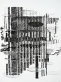 Luis Roldán, Reflejos, 2025, Tinta sobre papel